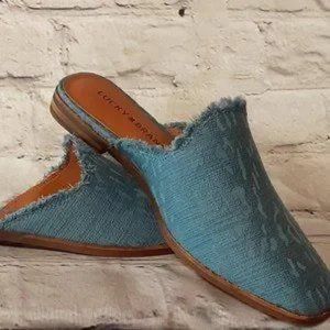 Lucky Brand Colliey Denim Mules - Size 6.5  NWOT